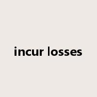 incur losses是什么意思