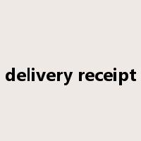 delivery receipt是什么意思