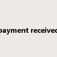 payment received是什么意思