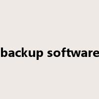 backup software是什么意思
