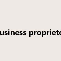 business proprietor是什么意思
