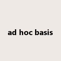 ad hoc basis是什么意思