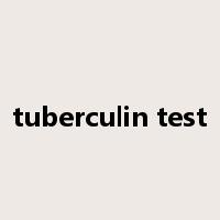 tuberculin test是什么意思