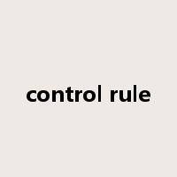 control rule是什么意思