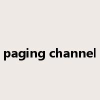 paging channel是什么意思