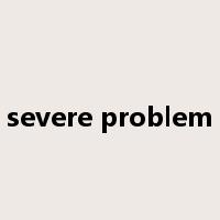 severe problem是什么意思