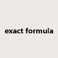 exact formula是什么意思