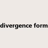 divergence form是什么意思
