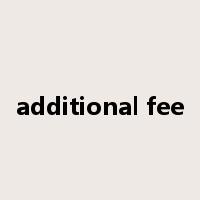 additional fee是什么意思