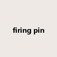 firing pin是什么意思