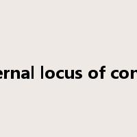 external locus of control是什么意思