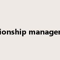 relationship management是什么意思