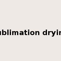 sublimation drying是什么意思