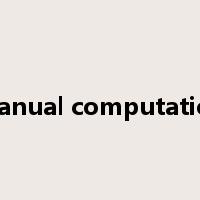 manual computation是什么意思