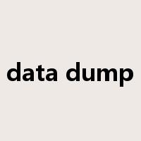 data dump是什么意思