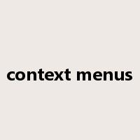context menus是什么意思