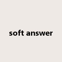 soft answer是什么意思