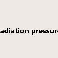 radiation pressure是什么意思
