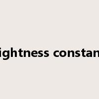 brightness constancy是什么意思