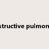chronic obstructive pulmonary disease是什么意思