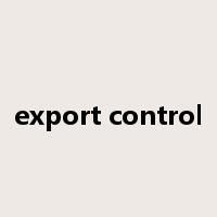 export control是什么意思