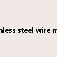 stainless steel wire mesh是什么意思