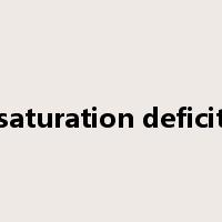 saturation deficit是什么意思