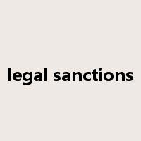 legal sanctions是什么意思