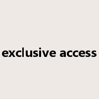 exclusive access是什么意思