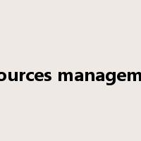resources management是什么意思