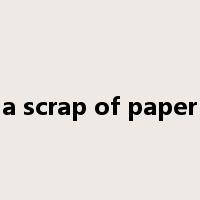 a scrap of paper是什么意思