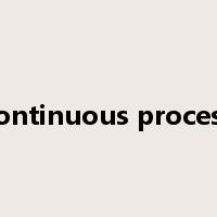 continuous process是什么意思
