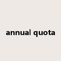 annual quota是什么意思