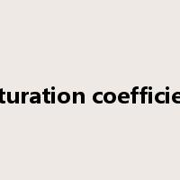 saturation coefficient是什么意思