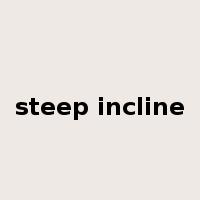 steep incline是什么意思
