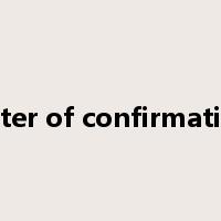 letter of confirmation是什么意思