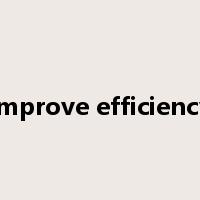 improve efficiency是什么意思