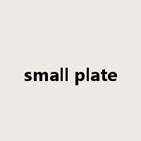 small plate是什么意思