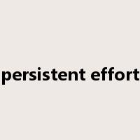 persistent effort是什么意思