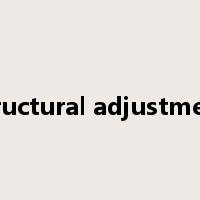 structural adjustment是什么意思