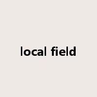 local field是什么意思