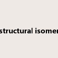 structural isomer是什么意思