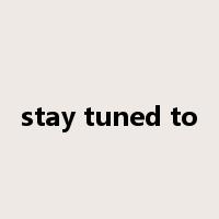 stay tuned to是什么意思