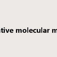 relative molecular mass是什么意思