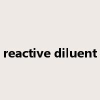 reactive diluent是什么意思