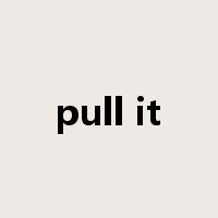 pull it是什么意思