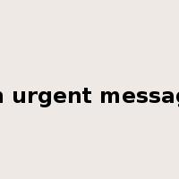 an urgent message是什么意思