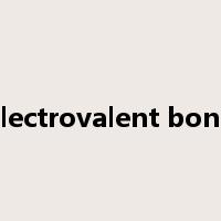 electrovalent bond是什么意思