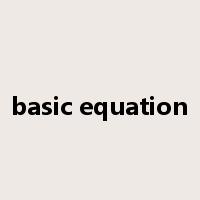 basic equation是什么意思