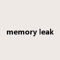 memory leak是什么意思